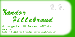 nandor hillebrand business card